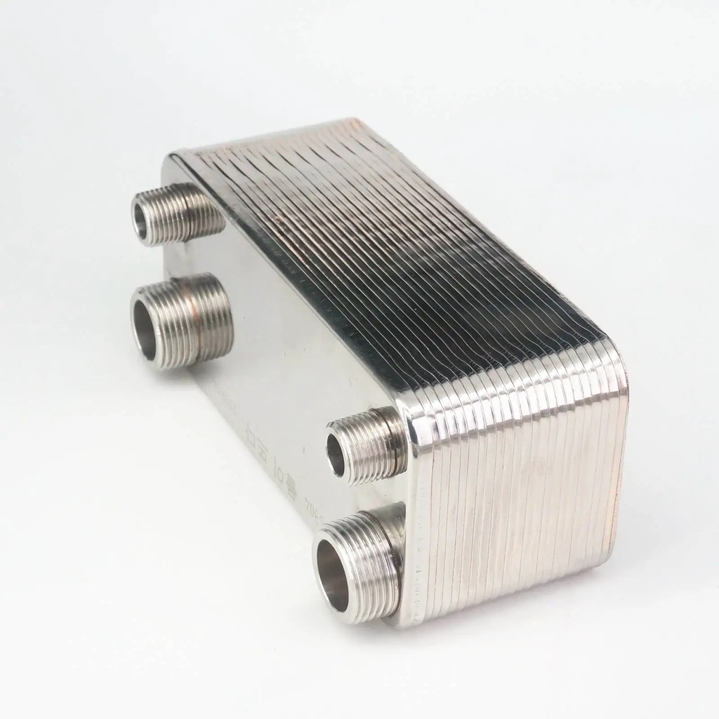 24 Plate Heat Exchanger Beer Wort Chiller Cooler SUS 304 Stainless Steel For Homebrew Cooling