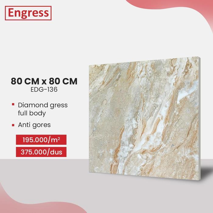 [] Granite Tile 80 x 80 Lantai Diamond Anti Gores Engress EDG136