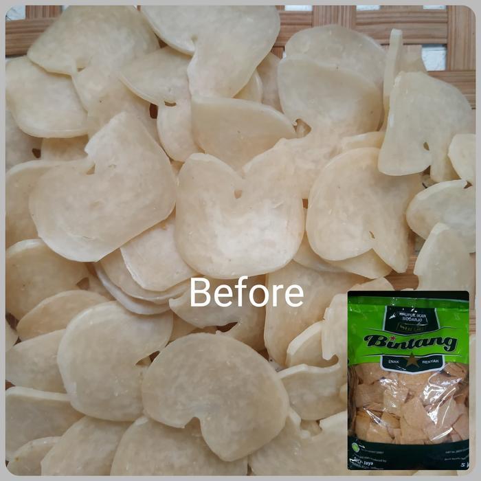 "New" KEMASAN BAL KERUPUK IKAN Cap Bintang Mentah KRUPUK UDANG MENTE Super Istimewa Surya Asli