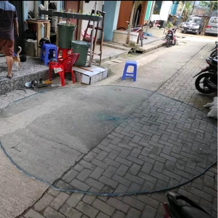 Jala lempar 9 feet full NILON 2,5 meter 3/4 inci udang ikan siap pakai