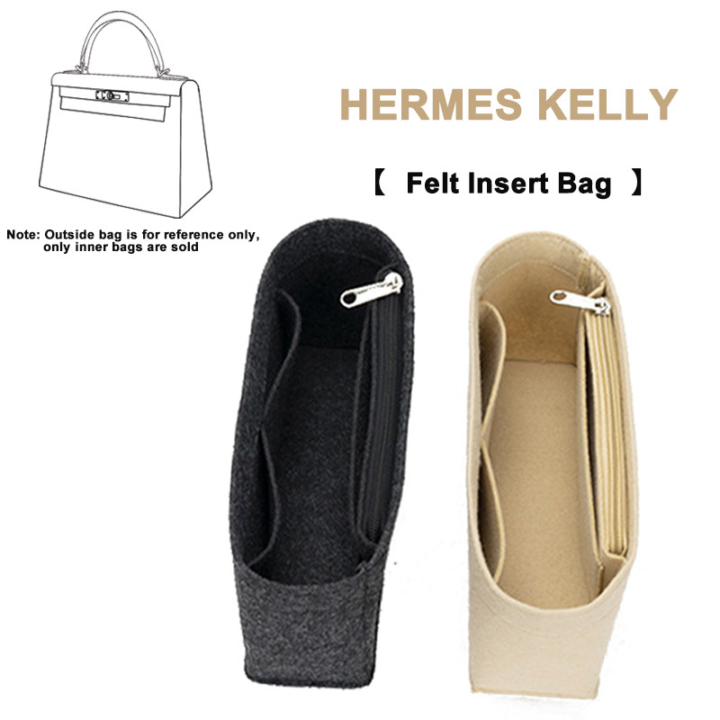 EverToner Felt Bag Liner for Kelly 25 28 32 Felt Cloth Cosmetic Bag Support Type Shockproof Female