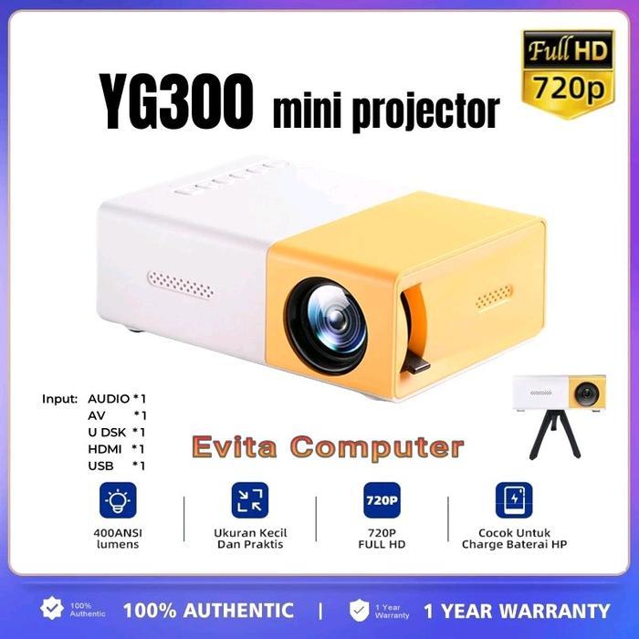 Mini Projector LED YG300 / YG-300 Proyektor Mini Portable Home