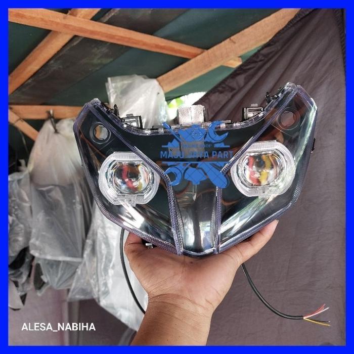 Reflektor Lampu Depan Vario techno 110 cbs karbu Set Biled Ala Ala 2,5 Inci Motor Projie