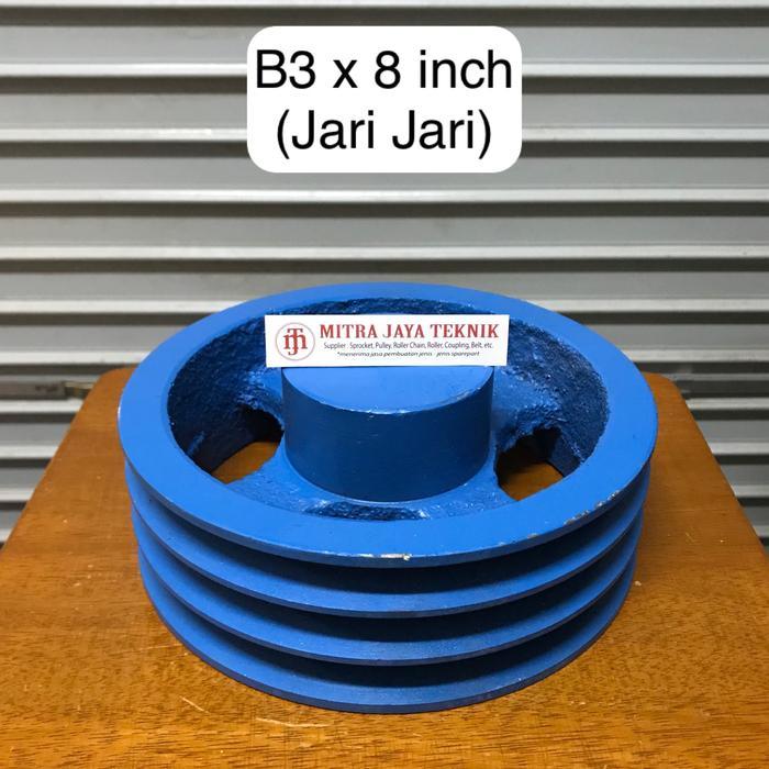 PULI BESI JARI B3 x 8 inch PULLY PULLEY POLLY POLI 3 JALUR