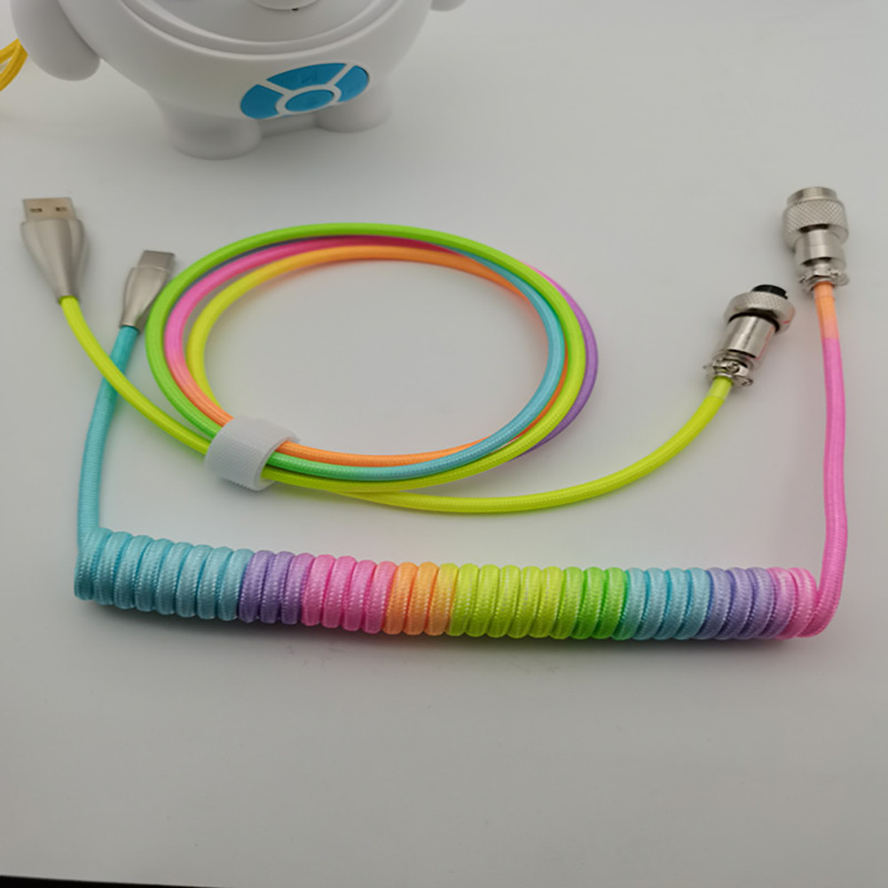 USB Type C Mechanical Keyboard Coiled Cable USB Mechanical Keyboar Coiled Cable Aviator Desktop