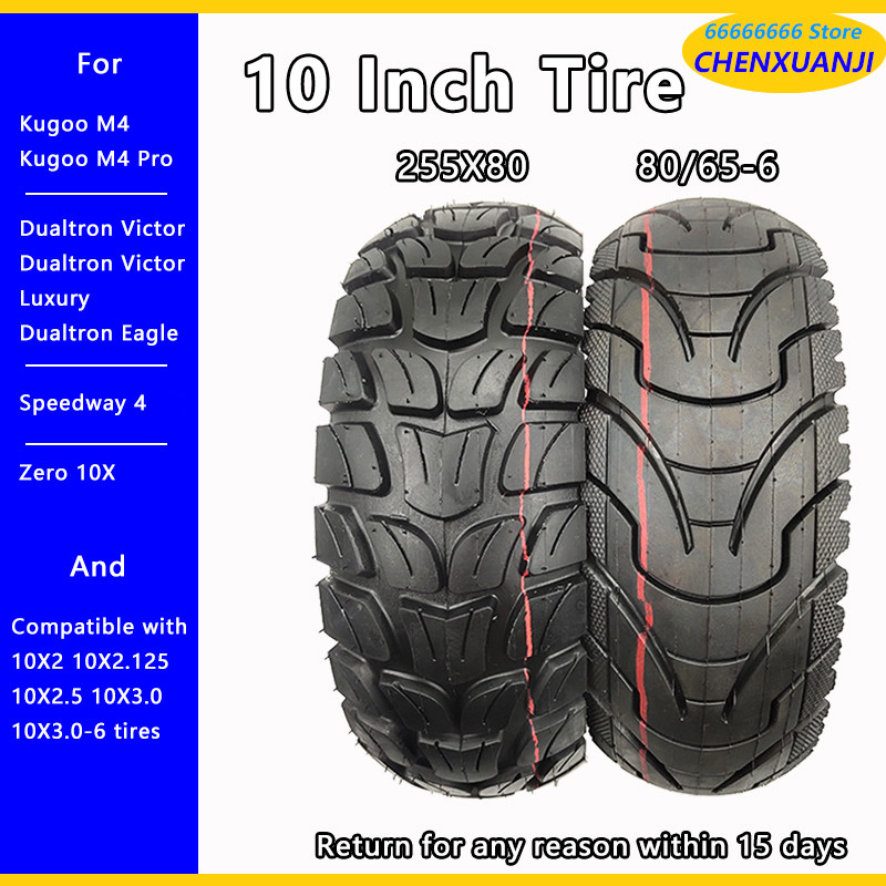 10 Inch Tires 10X3.0 80/65-6 255X80 for Kugoo M4 Dualtron VICTOR LUXURY EAGLE Speedway 4 Zero 10X El