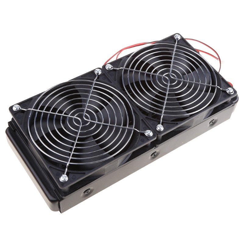 CPU Heatsink Aluminum Computer Radiator Water Cooling Cooler 240mm 2 Fans Thick 60mm cpu cooler liqu