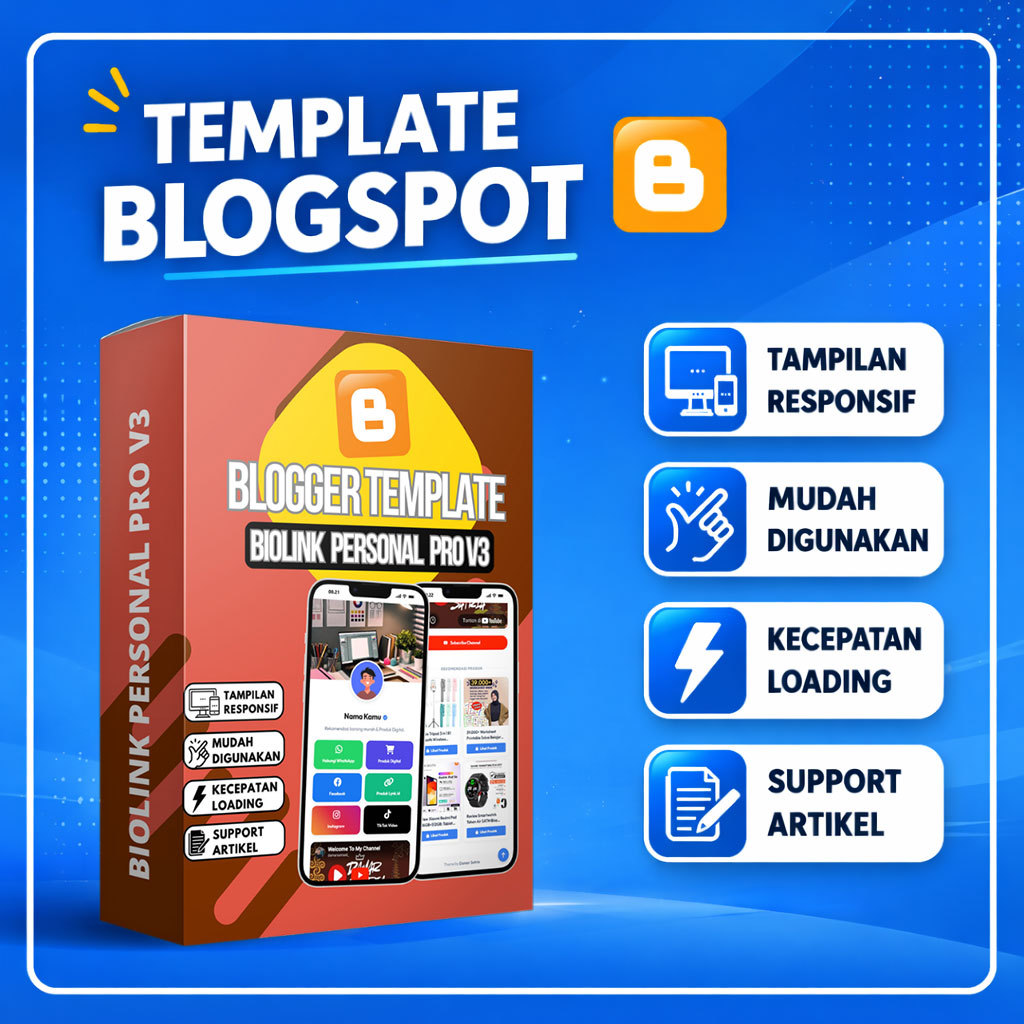 Template Blogspot Biolink Personal V3 Pro