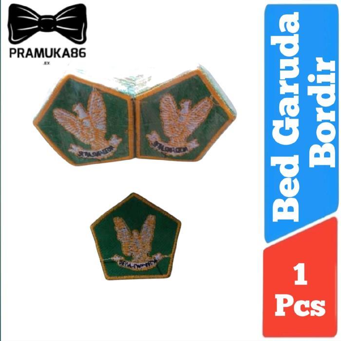 Badge Bed Logo Garuda Pramuka Siaga (Hijau) Bordir / Tanda Harian Pramuka Garuda Siaga