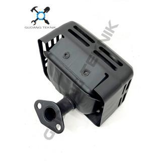 (107 JF MATRIX) Knalpot HITAM Engine CX160 CX200 Silincer JF MATRIX / Muffler Mufler Mesin Penggerak