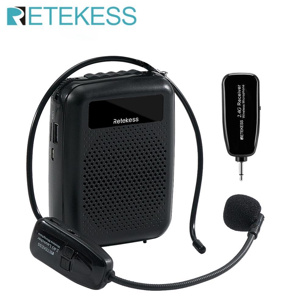 BELI SEKARANG RETEKESS PR16R Megaphone Portable 12W FM Recording Voice Amplifier Teacher Microphone 