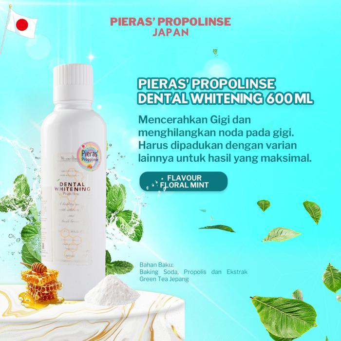 Pieras Propolinse Dental Whitening Mouthwash 600mL Obat Kumur Pemutih Gigi