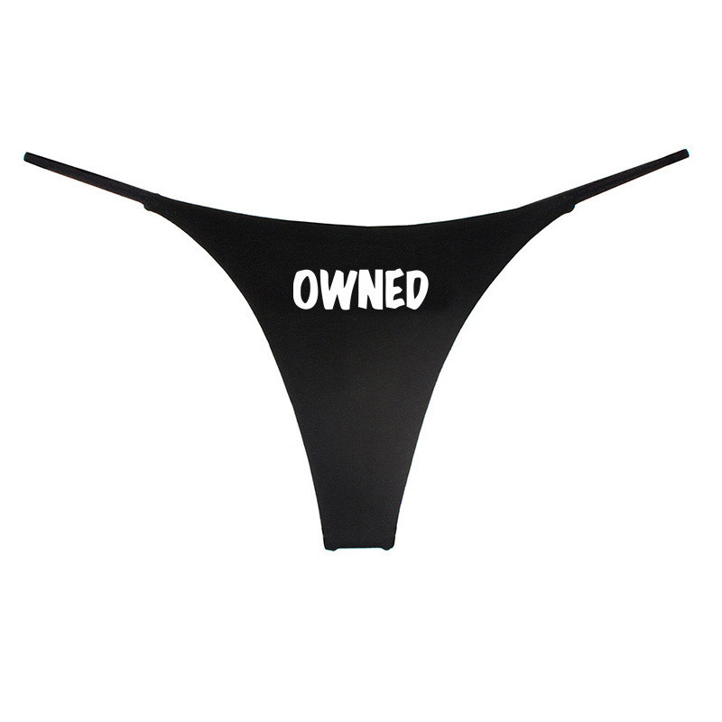 OWNED Thong Panties Womens Cotton Hot Underwear Double Layer Thin Strap Thong for Women Seamless