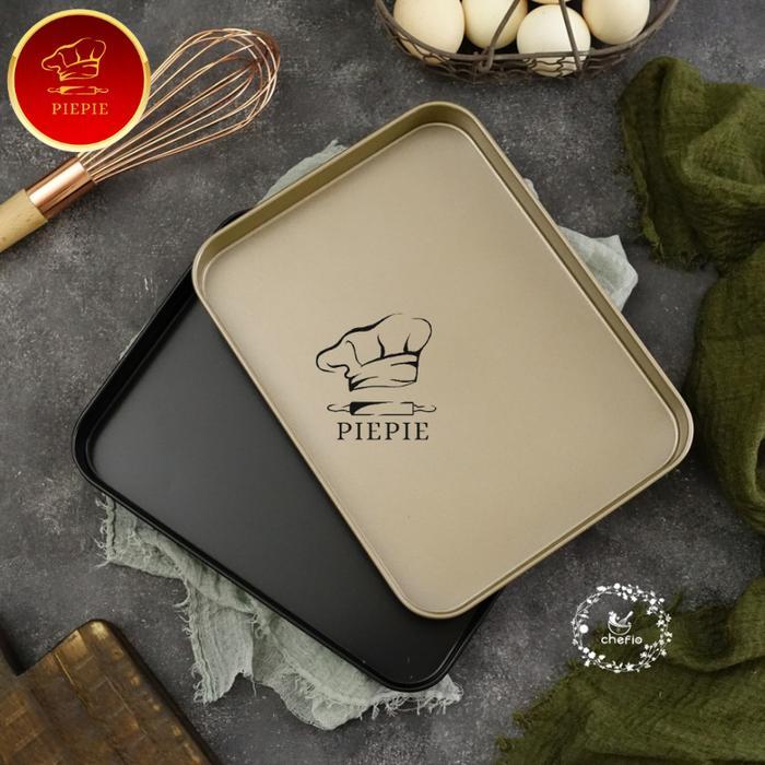 Loyang Persegi Panjang Ekonomis 24cm Anti Lengket/ Loyang Oven - Black