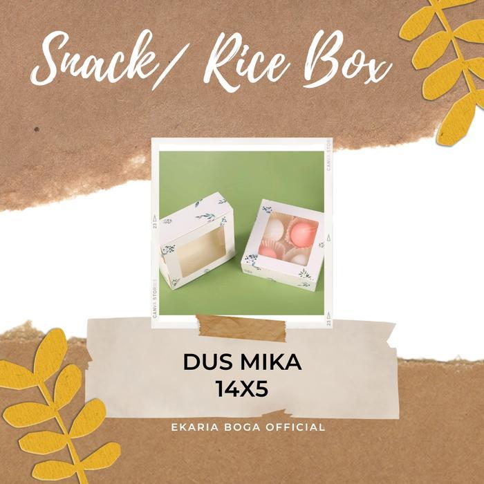 SNACK BOX/ RICE BOX CAKE BOX DUS KUE EGG TART DUS MIKA 14X5