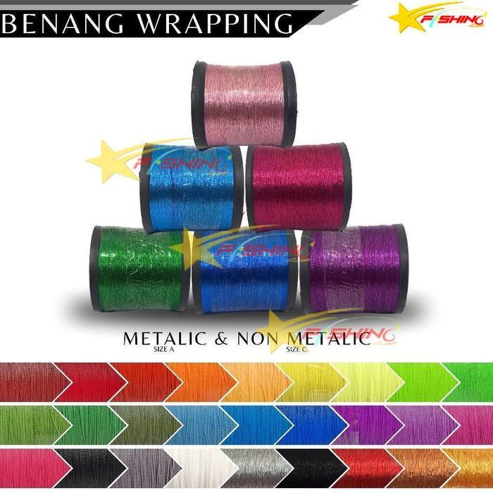 [WARNA LENGKAP] Stars Fishing Benang Wrapping NCP Metalic Size A & Non Metalic Doff Polos Size C