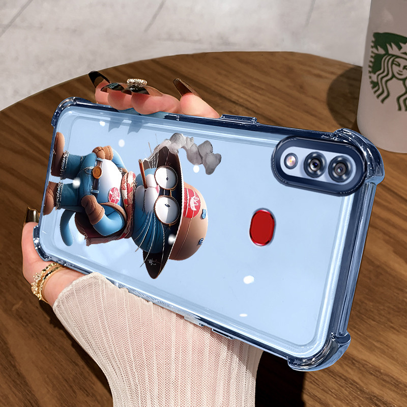 Casing Hp untuk Samsung Galaxy A10s M01s Case Casing Merokok Anime pola Cesing HP Kesing empat Anti 