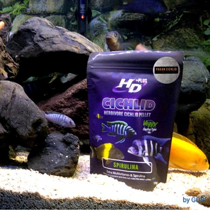 [PAKAN CICHLID] Pelet Ikan HD+ CICHLID VEGGY 150 gr
