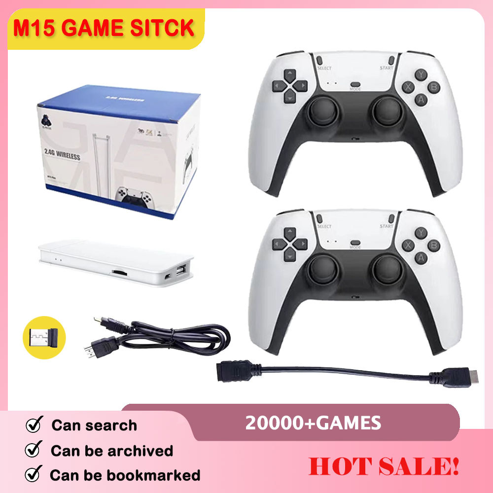 M15 Game Stick Mini TV Handheld Game Classic 4K Retro Game Wireless Controllers HD Output Gaming