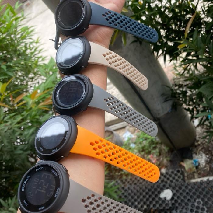 MELAYANI FAKTUR PAJAK SKYMAX Jam Tangan Digital Unisex Anti Air WR30M dengan Alarm Stopwatch Hari