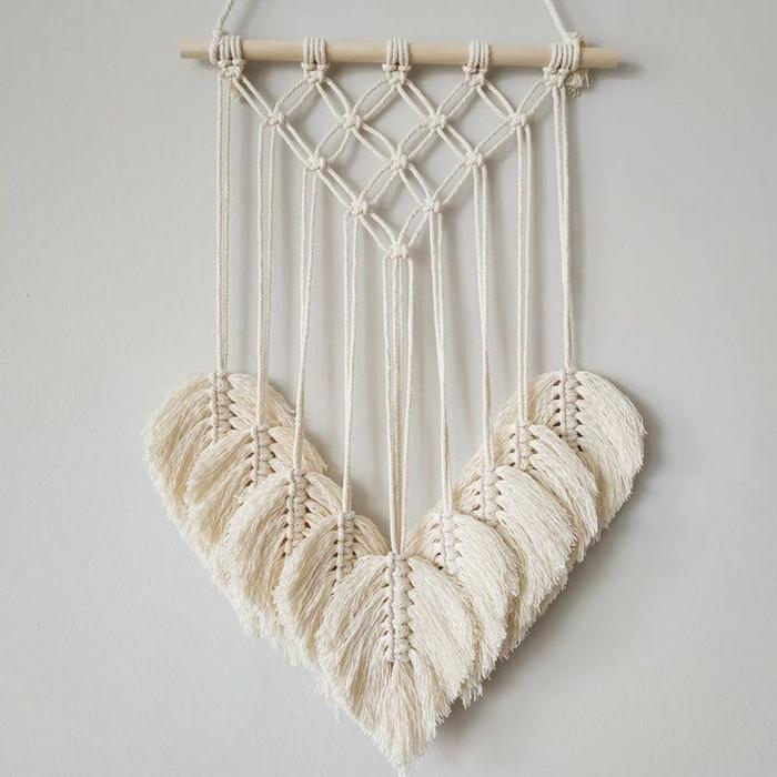 PREMIUM MACRAME MACRAME DAUN HIASAN DINDING MACRAME WALL HANGING HIASAN DINDING TALI KATUN
