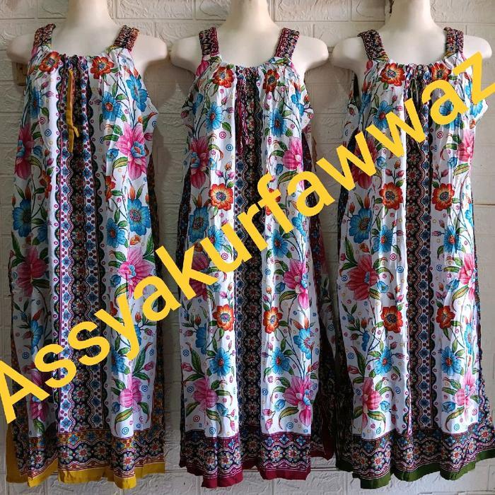 DASTER YUKENSI BATIK ASSYAKURFAWWAZ LD 130 MOTIF BUNGA GELOMBANG