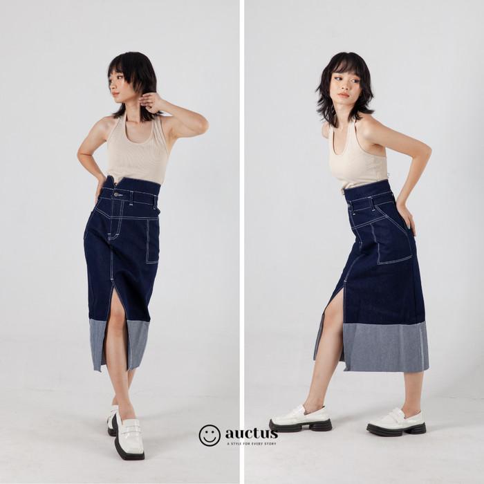AUCTUS - Irene Highwaist Skirt Denim
