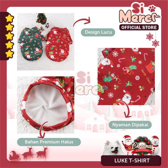 Premium Si Merci Baju Anjing Ukuran Besar Hewan Natal Baju Sweater Jumper Anjing Kucing Natal Luke