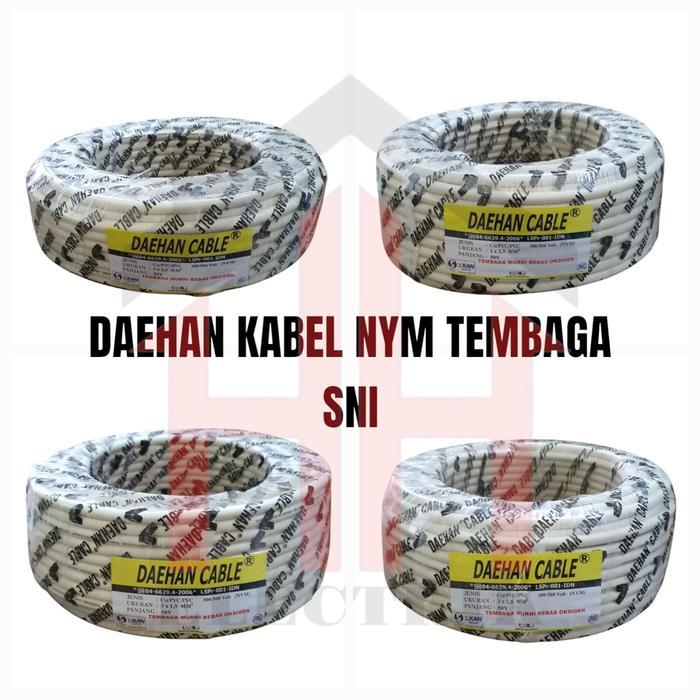 Daehan Kabel Listrik / Kabel Nym Kawat Tembaga Murni Sni 50Yard