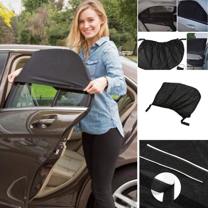 2PCS Tirai Matahari Kelambu Mobil Universal Car Sunshade Tirai Mobil Anti UV Anti Nyamuk Jendela
