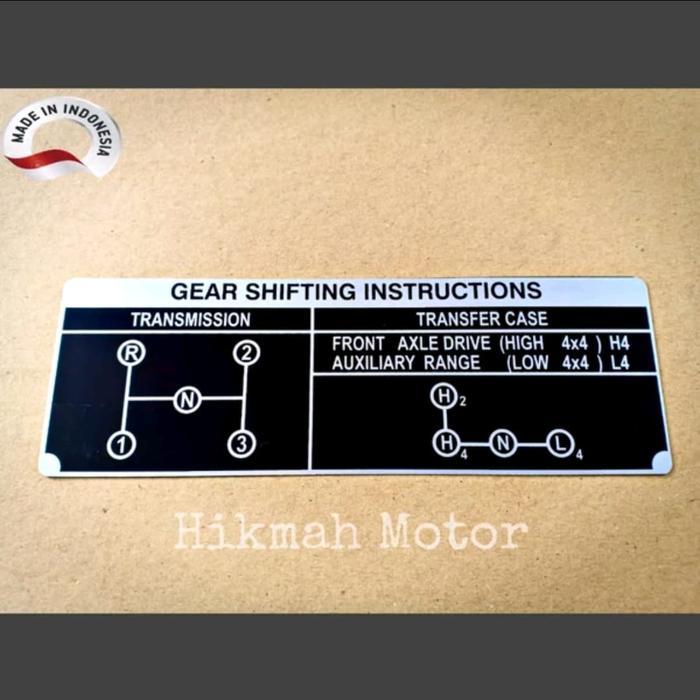 Plat Emblem Gear Shifting 3 Speed Toyota Landcruiser Hardtop Fj40