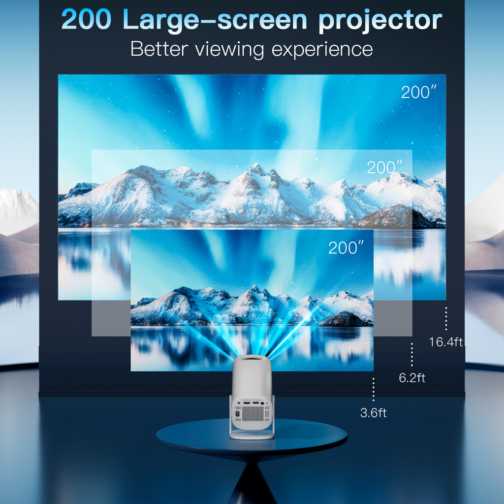 Android 11 Projector with WiFi 6 and Bluetooth Smart Mini Portable Projector 2.4g 5.8g Pocket