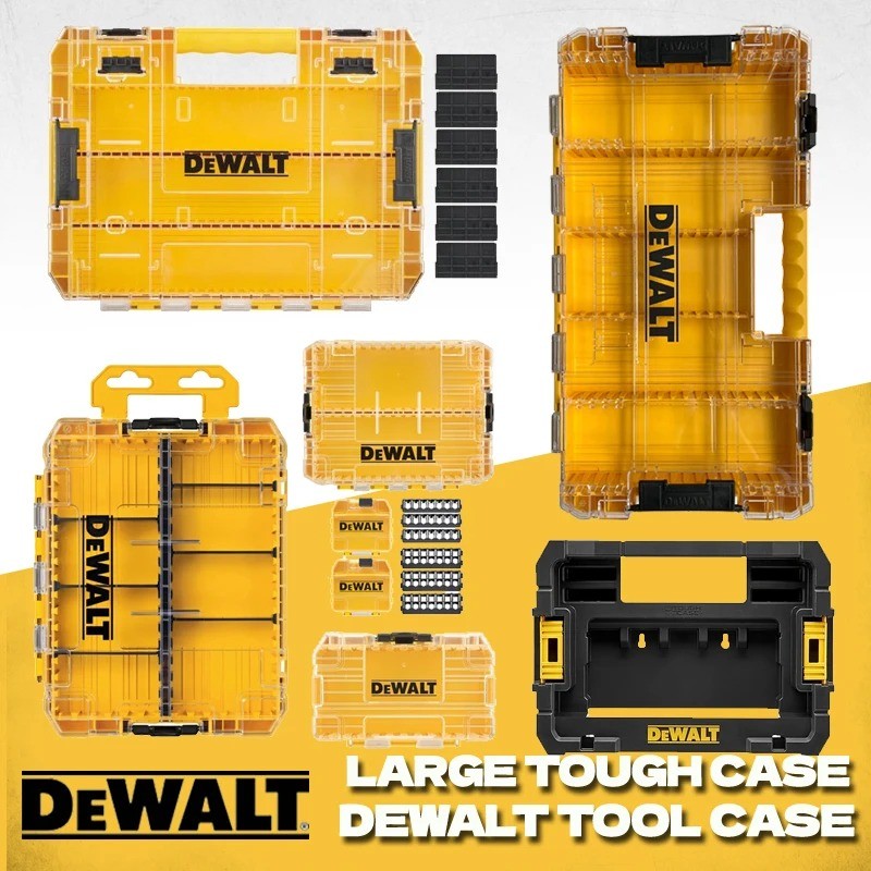 DeWalt assembly parts box, transparent hardware accessories and tool box, compartmentalized