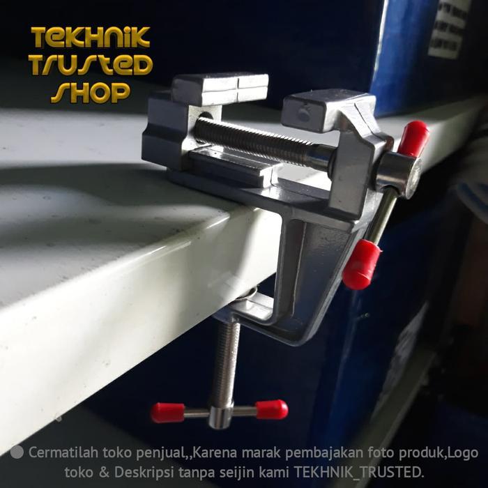 BABY VICE MINI RAGUM CLAMP KLEM CATOK MEJA ALUMINIUM ALOY CASTING