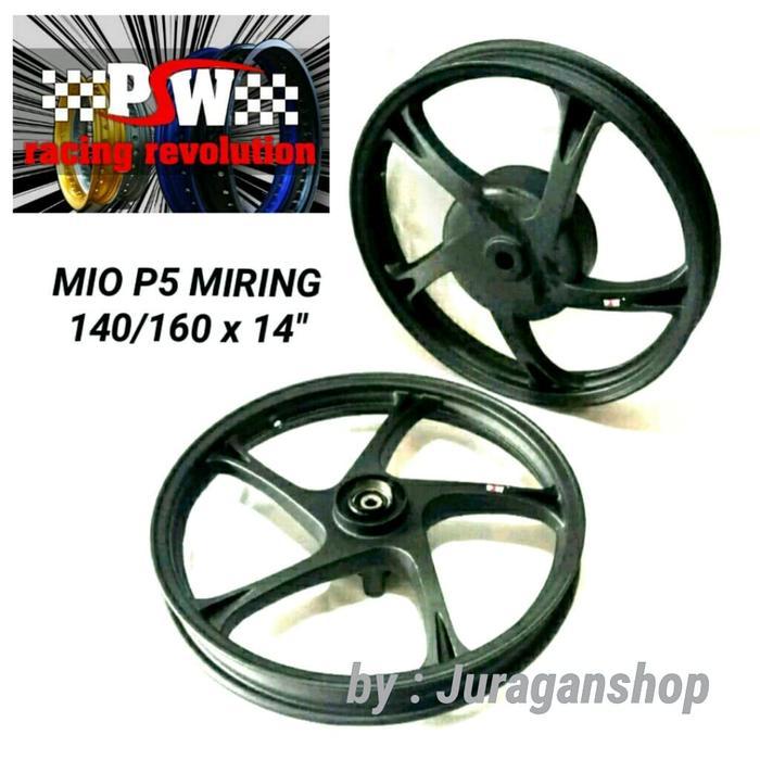 Velg Racing Psw Yamaha Mio 140 160 Ring 14 Depan Belakang P5 Miring