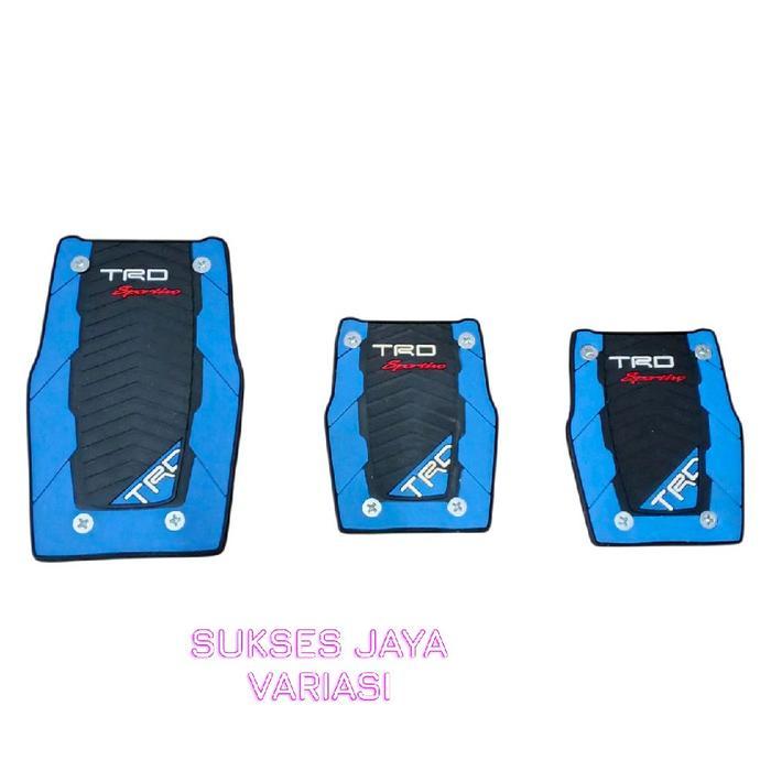 Pedal Gas Mobil Manual Cover Pedal Gas Rem Kopling Mobil Manual Motif Trd Biru Car Karet Hemat