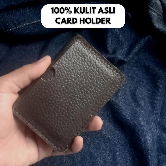 Dompet Minimalis Dompet Pria Card Wallet Holder Slim Dompet Kulit Asli Handmade