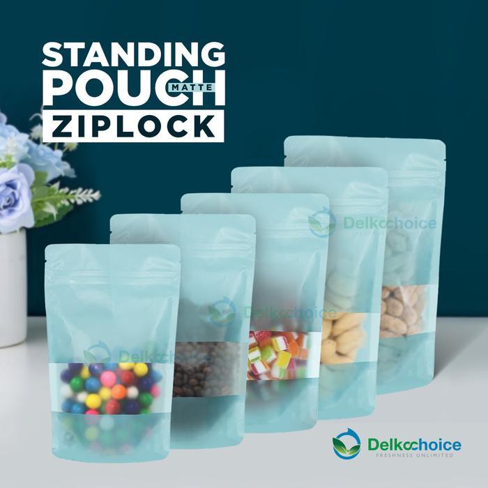 STANDING POUCH WINDOW ZIPLOCK TOSCA MATTE DELKOCHOICE