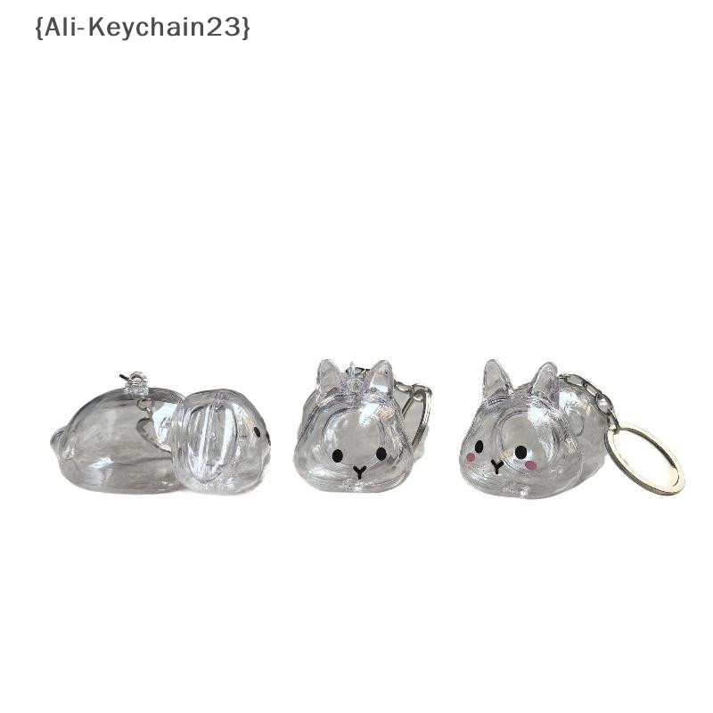cute animal rabbit fur organizer keychain bag pendant pet souvenirs cartoon pet hair memorial