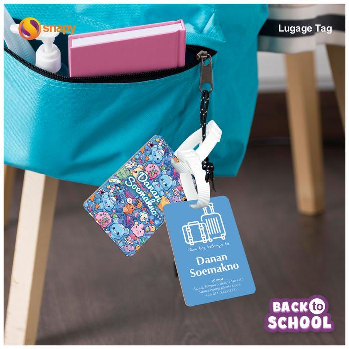 [] Luggage Tag Name Tag Tas Label Koper Nama ID Card Tas Custom acrylic