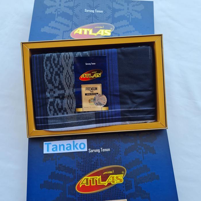 Sarung Tenun Atlas Premium 745 Kain Sarung Atlas dobby kembang motif
