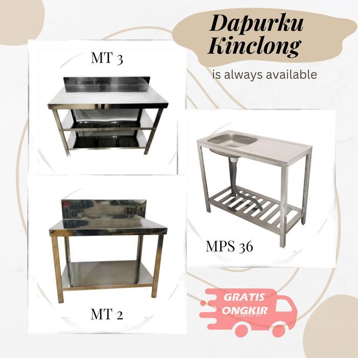 PROMO MURAH PAKET KITCHEN SET MEJA DAPUR, MEJA KOMPOR, dan SINK CUCI PIRING