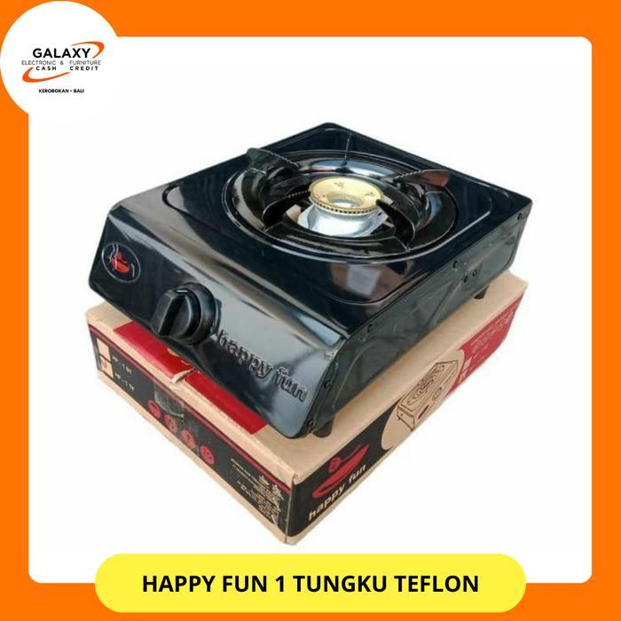 PROMO MURAH Kompor Gas 1 Tungku Happy Fun Body Teflon Termurah