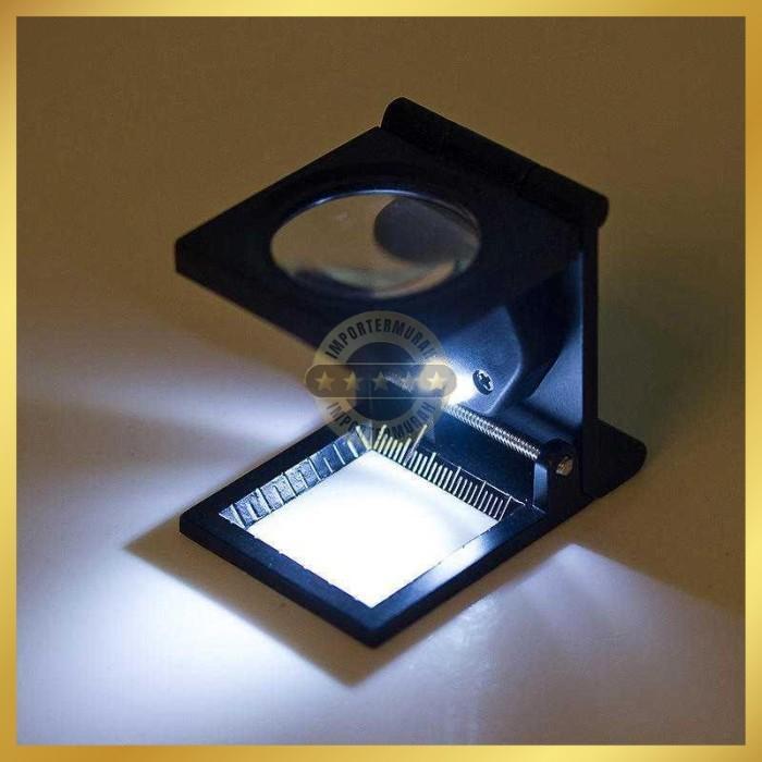 Kaca Pembesar Lup Magnifier 10x Double LED Foldable - SR1