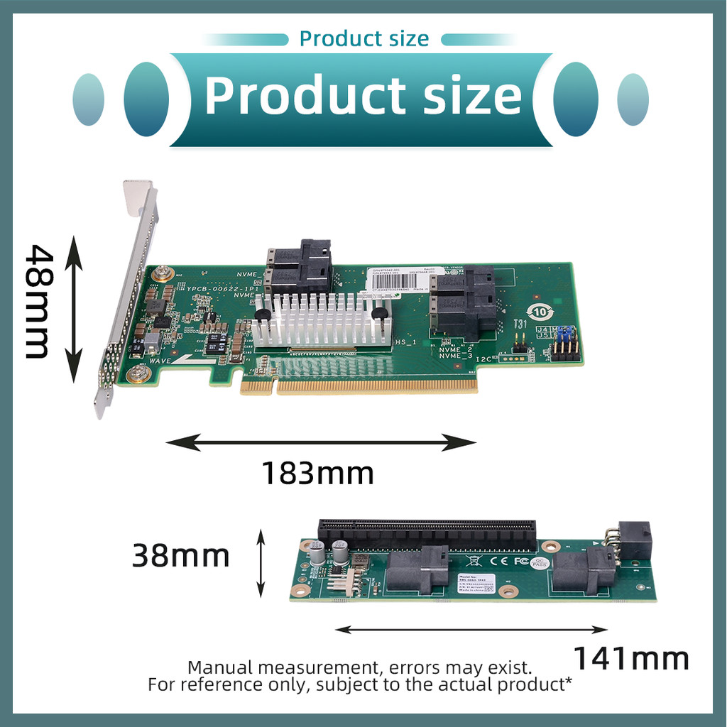 ADT-Link PCIe 3.0 X4 8643 Array Card SFF-8643 X16 Baseplate MINI SAS Riser Cable for eGPU Game GPU