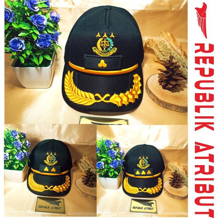 Topi Lapangan Jaksa Kejaksaan Ri Gol 3D 4A 4B 1 Ray #Gratisongkir