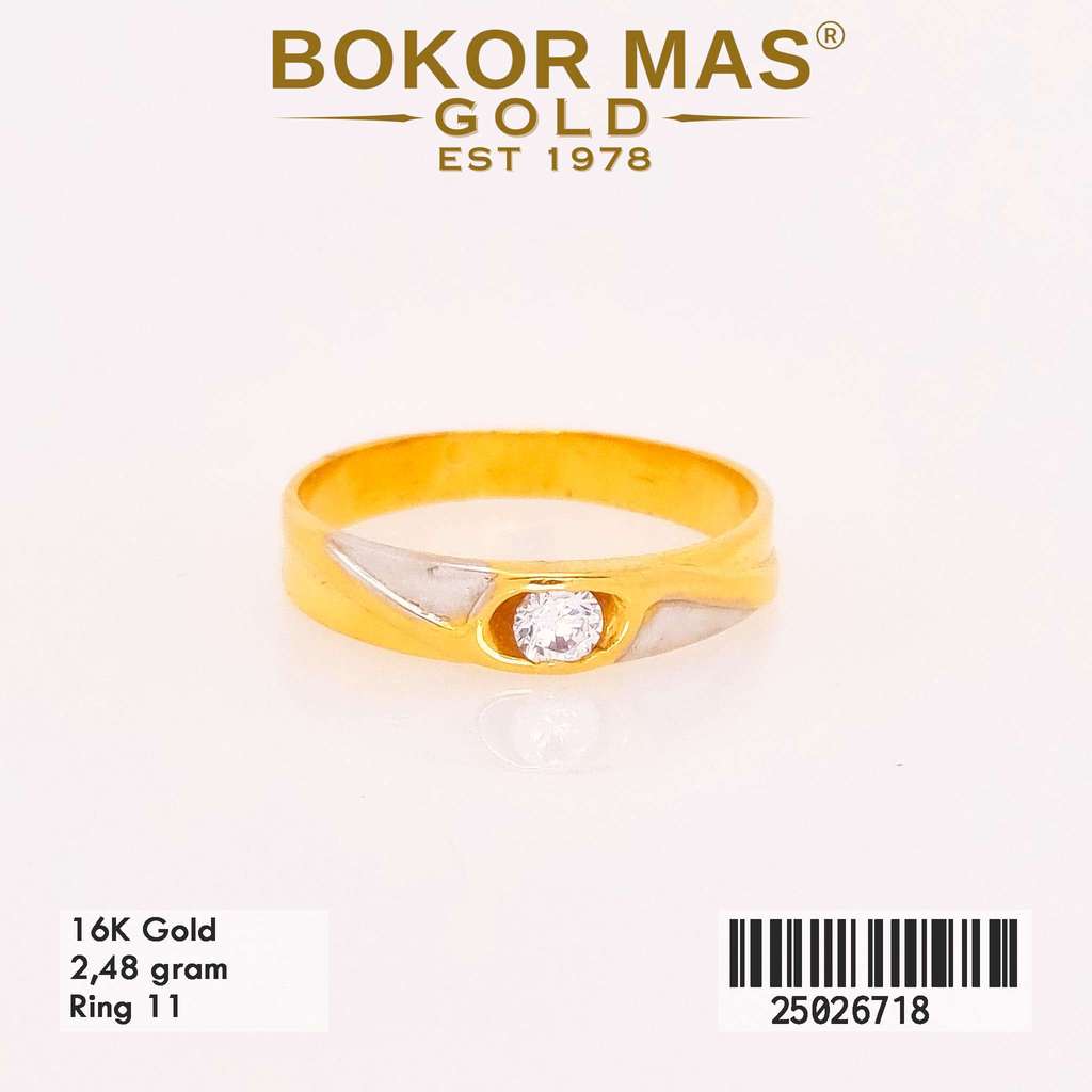 BokorMas Gold Cincin Nikah Permata Emas Asli Kadar 16K 25026718
