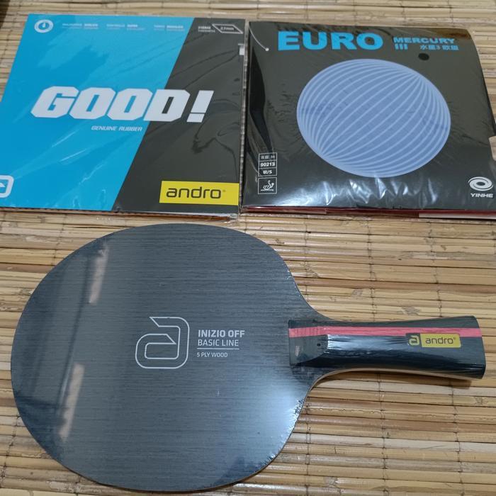 Paket Bet Tenis Meja Andro Inizio Off Plus Good Original