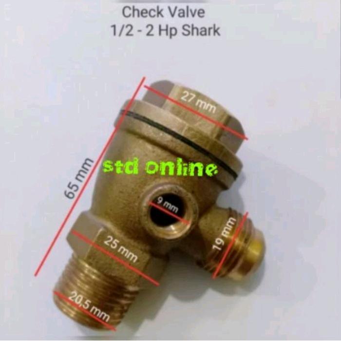 (Shark 1/2 Hp - 2Hp) Check Valve Kompresor 1/2 Hp - 2Hp Utk Kompresor