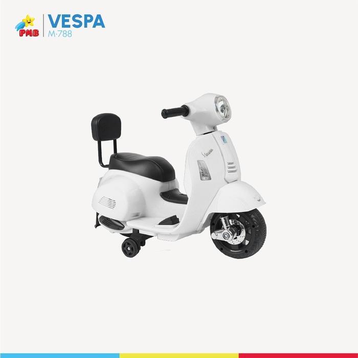 Motoran Mainan Anak PMB M-788 Vespa Mini Murah M788 Motor Cas Anak Toys Lampu